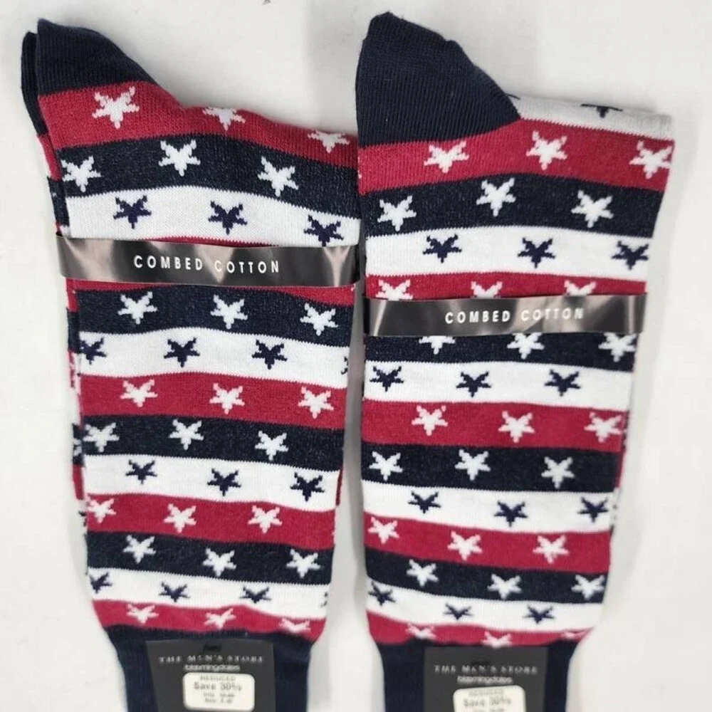 The Men's Store at Bloomingdale's 2 Pairs Stars & Stripes Socks 10-13 Navy Multi